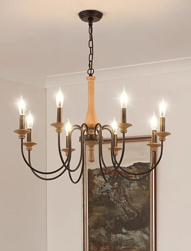  Lampadari a sospensione a LED per isola cucina 60*47cm, lampadari a 6/8 teste, lampadari moderni da ingresso, stile fattoria, appesi al soffitto sopra il tavolo, bianco caldo.