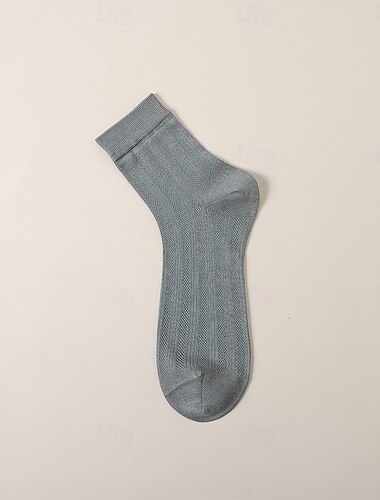  Herren 1 Paar Socken Freizeitsocken Schwarz Weiß Farbe Einfarbig Hohl Schule Formell Hochzeit Netz Loch Dünn Sommer Frühling Herbst Ganzjahres Elegant Täglich