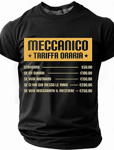  Homme Mécanicien drôle T-shirt Manche Courte T-shirt Impression 3D Col ras du cou Chemise Mode Quotidien Rue Occasionnel Quotidien Noir Blanche Bleu Été Printemps Toutes saisons Vêtement Tenue S M L