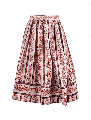  Oktoberfestbier Internationales Bierfest Kostüm Rock Dirndl Oktoberfest / Bier Bayerisch Bayerisch Deutsch München Wiesn Damen Bier Festival Stoff im traditionellen Stil Rock