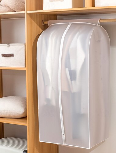  Staubschutzhülle für Kleiderständer, Aufbewahrungstasche mit durchgehendem Reißverschluss für den Kleiderschrank, transparente Schutzhülle für hängende Garderobe, staubdichter Schrank-Organizer