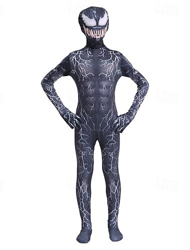  Superheld Gift Overall Bodysuits Onesie-Kostüm Party Cosplay Film Cosplay for Herren Jungen Kinder Erwachsene Halloween Karneval Veranstaltung / Fest