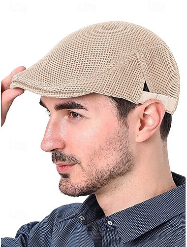  Lässige Schiebermütze aus Mesh für Herren – leichtes und atmungsaktives Design mit verstellbaren Riemen, mehrere Farben, modisch für Outdoor-Aktivitäten, Sport und den Alltag