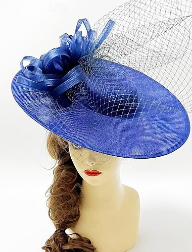  Headdress Sinamay Fedora Hat Wedding Evening Party Tea Party Horse Race Cocktail Vintage Cute With Feather Headpiece Headwear