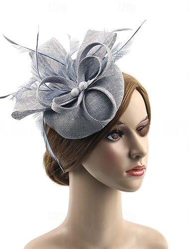 Kopfschmuck Flachs Fedora-Hut Hochzeit Geburtstag Abendgesellschaft Teegesellschaft Pferderennen Vintage Niedlich Mit Blumig Kopfschmuck Kopfbedeckung