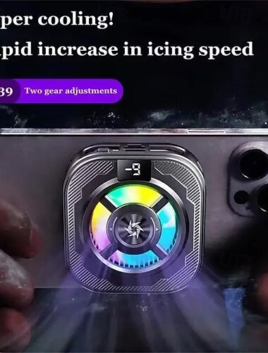 radiatore a semiconduttore con clip posteriore magnetica per telefono cellulare sl39 con ventola silenziosa per giochi