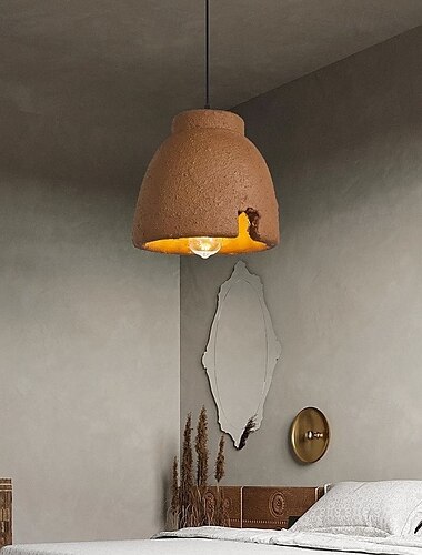  Restaurant-Kronleuchter 28 x 27 cm, Vollspektrum-Bed & Breakfast-Lampe im Wabi-Sabi-Stil, moderne Augenschutzlampe für das Wohnzimmer, einfache Teestube-Dekorationslampen, 110–240 V