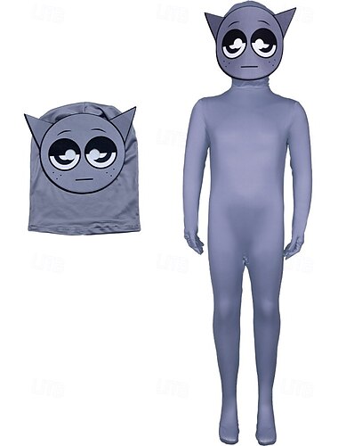  Sprunki Incredibox Lächelnde Tiere Gruppenkostüm Overall Bodysuits Karnevalskostüm Verkleiden Videospielkostümefor Kinder Erwachsene Unisex Leistung Party Comic-Konzert