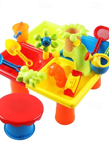  Wassertisch für Kleinkinder von 3–5 bis 1–3 Jahren – Wassertisch für Kinder im Freien – Sand-Sensoriktisch, Strand-/Sommerspielzeug, Sandkasten-Aktivitätstisch, Wasserspielzeug für draußen,
