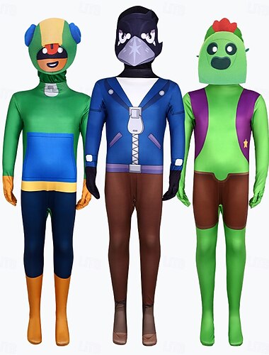  Traje de grupo Mono Body Disfraz de carnaval Vestirse Disfraces de videojuegosfor Niños Adulto Unisexo Rendimiento Fiesta Comic Con