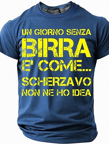  Voor heren Grappig Bier T-shirt Korte mouw T-shirt 3D-afdrukken Strakke ronde hals Ronde hals Overhemd Modieus Dagelijks Straat Casual Dagelijks Zwart Wit Rood Zomer Lente Alle seizoenen Kleding S M
