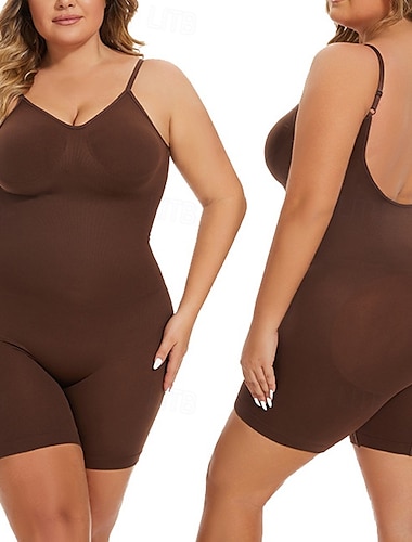  Dames Normaal Babypakje Casual Effen Kleur Mouwloos V-hals Blote rug Straat Uitgaan Normale pasvorm Zwart Bruin Beige Zomer
