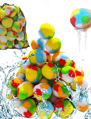  60 ballons d'eau réutilisables pour jouets et jeux d'extérieur, jouets d'eau pour enfants et adultes, garçons et filles - jouets d'été pour la piscine et le jardin