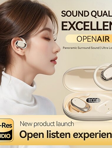  M57 Freisprech-Headset fürs Autofahren, Ohrbügel, Bluetooth 5.3, Sport-Stereo-Surround-Sound für Fitness-Studio-Workout-Mobiltelefon