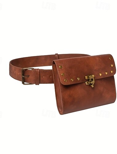  Médiéval Renaissance Sac Ceinture Taille Viking Déguisement Homme Femmes Celtique Viking Fantaisie Halloween Carnaval Performance LARP Adulte Ceinture Toutes saisons