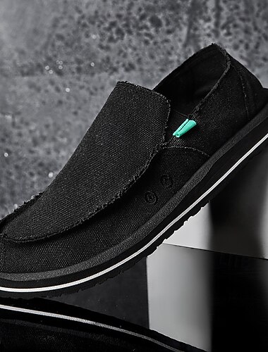  Herren Slip-On Canvas Loafer – leichte, atmungsaktive Freizeitschuhe für den Sommer, zum Autofahren und für Strandspaziergänge