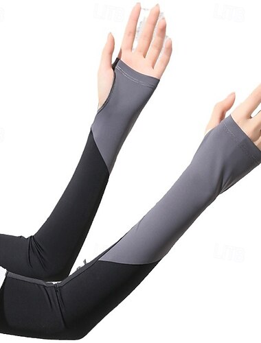  Sonnenschutzärmel Ice Silk Ice Sleeves Herren kühl atmungsaktiv Radfahren Sommer Damen Sport dünn Anti-UV elastisch