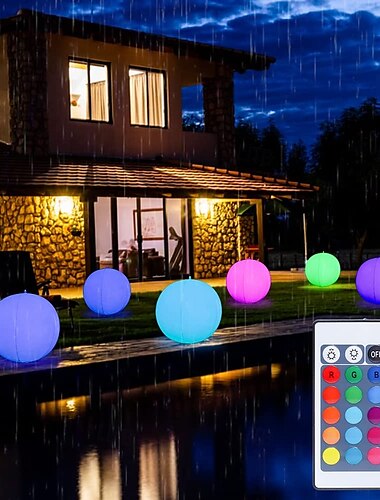  1 pz 40cm luce gonfiabile esterna solare impermeabile per piscina con palloncino cortile prato giardino stagno fontana festa esterna paesaggio atmosfera luce luce galleggiante