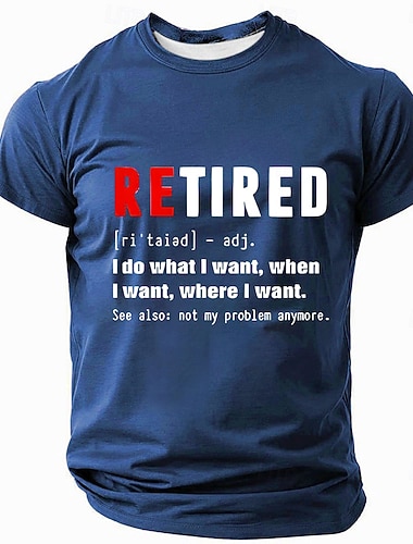  Vtipné tričko pro důchodce - "Dělám co chci teď už to není můj problém" definice grafické tričko