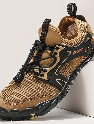  בגדי ריקוד גברים נעלי ספורט נעלי ספורט מים קניון יום יומי יומי עור PU רשת נושם נוח מונע החלקה שרוכים שחור חום תלתן קיץ אביב