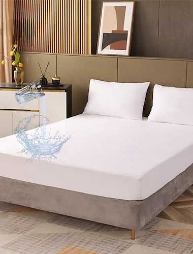  Queen Vol King Beschermende Beddeken Waterproof Matraspad Beschermer Fitted Sheet Bedbeschermer Bedbedekking Diepe Pocket Extra Zacht Thuis Hotel Matrasbeschermer Bedekking