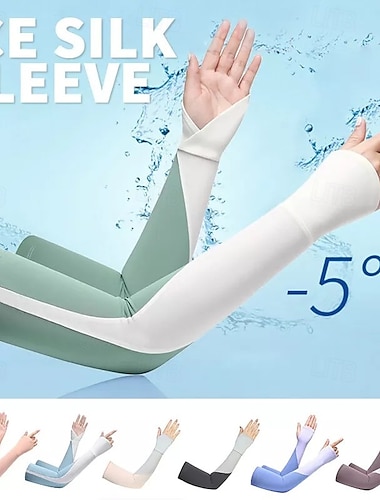  Солнцезащитные рукава Ice Silk ледяные рукава мужские прохладные дышащие велосипедные летом женские спортивные тонкие антив ультрафиолетовые эластичные