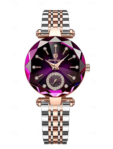  Cadeau de la fête des mères pour femmes Montre à quartz Montre-bracelet Montre à strass étanche Décoration Montre à bracelet en acier inoxydable