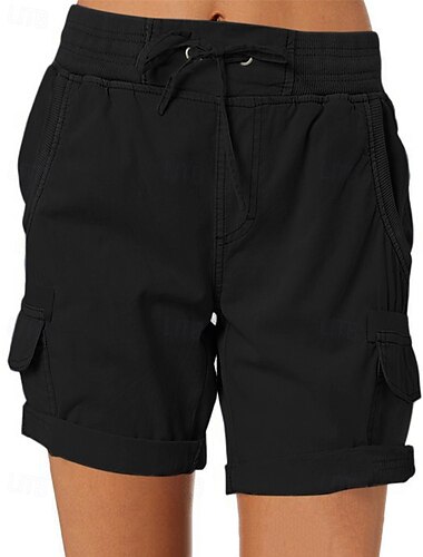  Naisten Juoksushortsit Vaellusshortsit Kesä Ulko- Normaali Nopea kuivuminen Shortsit Kurenauha Joustava vyötärö חאקי כהה Musta Juoksu Metsästys Kiipeily S M L XL XXL