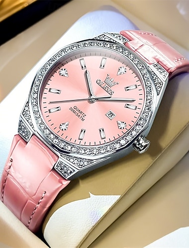  OLEVS 5606 prezent na Dzień Matki dla zegarka dla kobiet luksusowy oryginalny zegarek kwarcowy wodoodporny świecący zegarek diamentowy elegancki