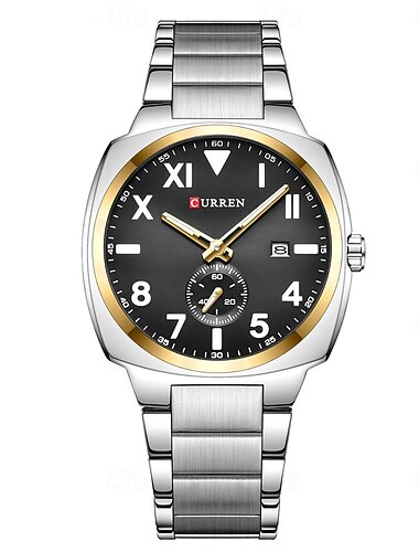  CURREN Pánské quartz hodinky luxusní velký ciferník byznys náramkové hodinky svítící kalendář vodotěsná nerezová ocel