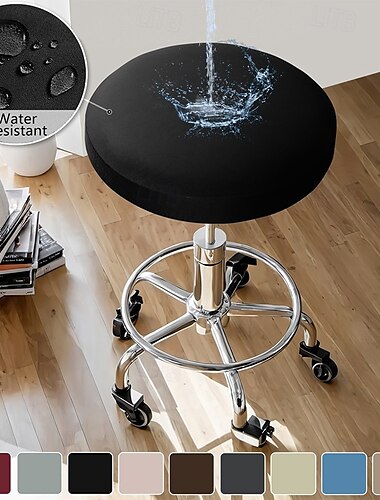  Fundas impermeables para taburetes redondos, fundas para taburetes de bar redondos, fundas para sillas de bar, fundas para asientos de taburetes de bar, fundas lavables para cojines de taburete.