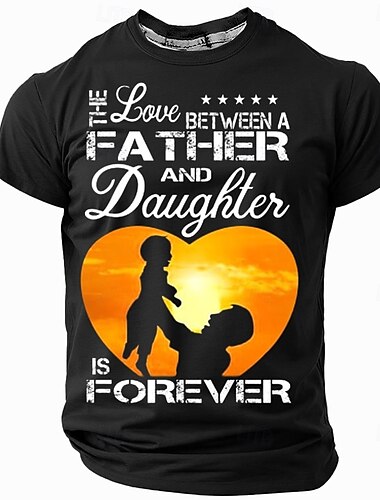  Férfi Vicces szleng apa Póló Rövid ujjú póló 3D nyomtatás Terített nyak Ing Divat Napi Alkalmi Utca Hétköznapi Napi Fekete Rubin Lóhere Minden évszak Ruházat S M L XL XXL XXXL