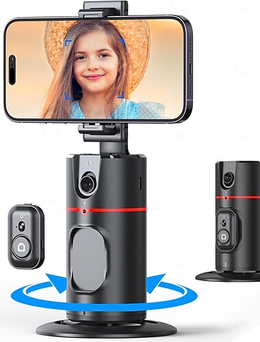  držák na telefon s automatickým sledováním, držák fotoaparátu na telefon s otáčením o 360° Chytrý držák pro sledování snímání se vzdálenou selfie tyčí pro živé fotografování se stabilizátorem iphone