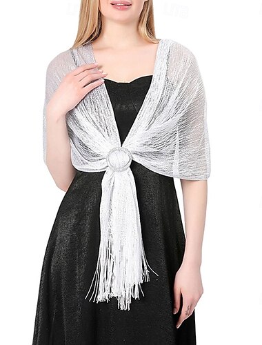  Capa elegante para mujeres protección solar sin mangas wraps de poliéster con color puro para bodas de verano