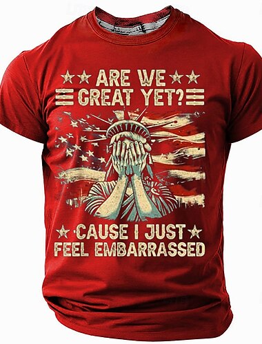  Herren Lustiger Slang T Shirt Kurzarm T-Shirt 3D-Druck Rundhalsausschnitt Hemd Mode Täglich Lässig Straße Lässig Täglich Schwarz Rote Blau Sommer Frühling Ganzjahres Bekleidung S M L XL XXL XXXL