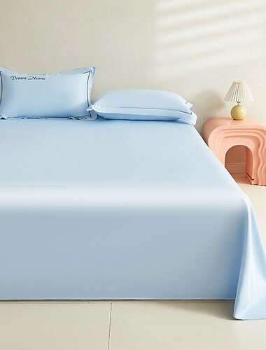  Sommerliche kühle Eis-Seidenbettwäsche Einzelstück einzelnes Dormitory Einzel-Double einfarbige Bettwäsche mit Kopfkissenbezug Drei-Teile Bett
