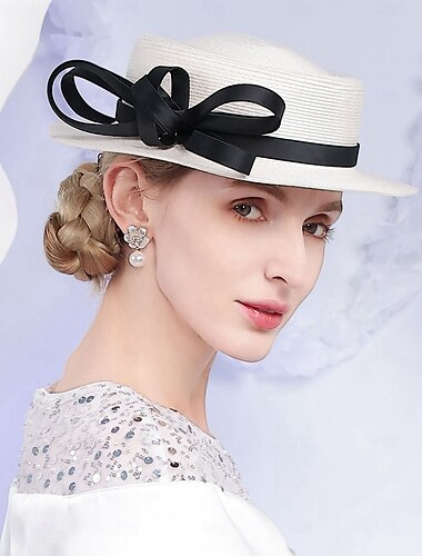  Vintagestil Elegant hattar med Blomma / Satäng rosettknut 1st Fest / afton / Ledigt Hårbonad