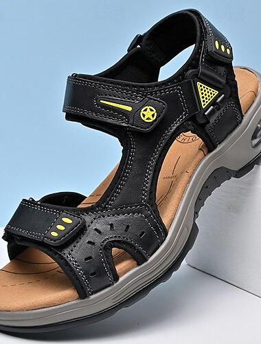  Herren-Sportsandalen mit verstellbarem Klettverschluss und gepolstertem Fußbett – strapazierfähiges Schuhwerk für Outdoor-Aktivitäten und Wanderungen