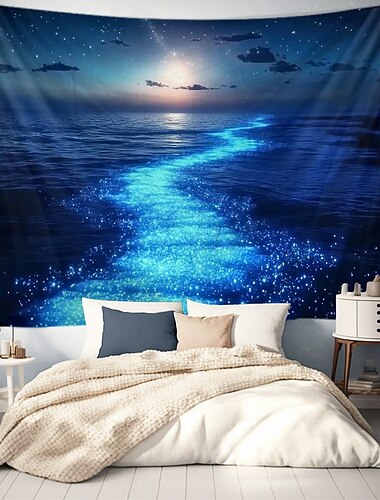  Landschaft Ozean Welle hängender Wandteppich Wandkunst Großer Wandteppich Wandmalerei Dekor Fotografie Hintergrund Decke Vorhang Zuhause Schlafzimmer Wohnzimmer Dekoration