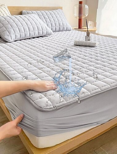  Queen Voll König Schutzbettbezug Wasserdichter Matratzenschoner Fitted Blatt Bettprotektor Plüsch Flauschige Taft Fleece Ultra Soft Bequem Antikrätze Matratzenbezug