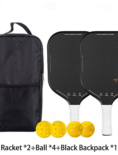  raquete de pickleball de fibra de carbono conjunto esportivo de pickleball