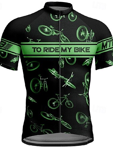  Męskie Koszulka rowerowa Krótki rękaw Rower Tee Tshirt Dżersej z 3 tylnymi kieszeniami Kolarstwo górskie Oddychający Szybkie wysychanie Anatomiczny kształt Odprowadzające wilgoć Żółty Niebieski