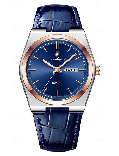  Montre de sport en quartz de luxe pour hommes Étanche Lumineuse Date Semaine Acier inoxydable Montre classique pour homme