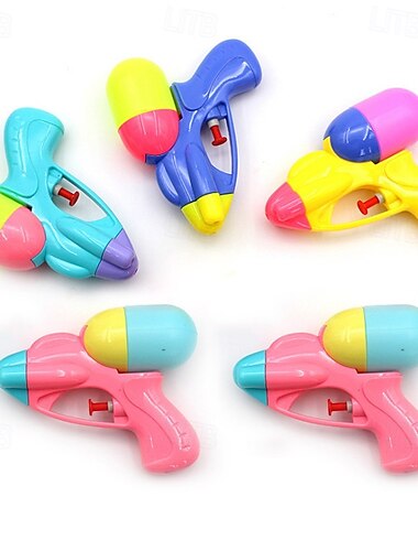  5er-Pack Wasserpistolen für Jungen und Mädchen, bunte Wasserspritzpistolen, kleine Spielzeugpistolen aus Kunststoff für Strand, Wasserpark, Schwimmbad, Partygeschenke (zufällige Farbe)