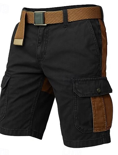  Homme Shorts cargo Short d'extérieur Short décontracté Shorts de Randonnée Patchwork Multi-poches Jambe Droite Bloc de Couleur Évacuation de l'Humidité Portable Longueur Genou Extérieur Occasionnel
