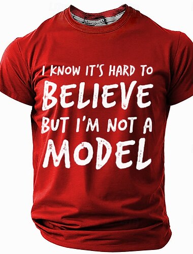  Herren Lustiger Slang T Shirt Kurzarm T-Shirt 3D-Druck Rundhalsausschnitt Hemd Mode Täglich Lässig Straße Lässig Täglich Schwarz Rote Blau Sommer Frühling Bekleidung S M L XL XXL XXXL 4XL