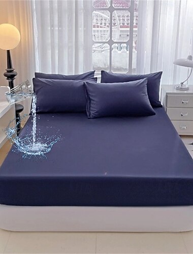  Queen Voll König Schutzbettbezug Wasserdichter Matratzenschoner Fitted Wasserdichtes Blatt Bettprotektor Matratzenauflage Geräuschlos Weich Atmungsaktiv für Säuglinge Kinder Erwachsene Senioren