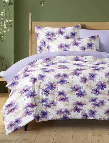  Blumen Bettbezug Set 100% Baumwolle Weiche und Atmungsaktive Bettwäsche mit Farbenfrohen Blumen Leicht und Strapazierfähig Bettdecke Komfortabel für Alle Jahreszeiten Pflegeleicht