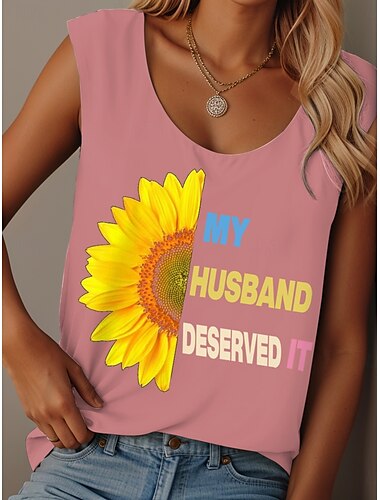  Damen Camisole-Tanktop Blumen Grafik Buchstabe Vintage Tropisch Stilvoll Ärmellos Rundhalsausschnitt Rundausschnitt Normale Oberteile Täglich Druck Schwarz Rosa Rote Blau Purpur Sommer Frühling