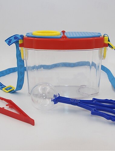  Transparente Hand-Insektenbox für Kinder im Freien, Lupe, kleine Insektenfütterungs-Beobachtungsbox, pädagogisches Spielzeug